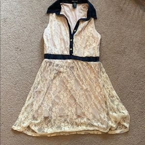Cream Lace Wet Seal Dress